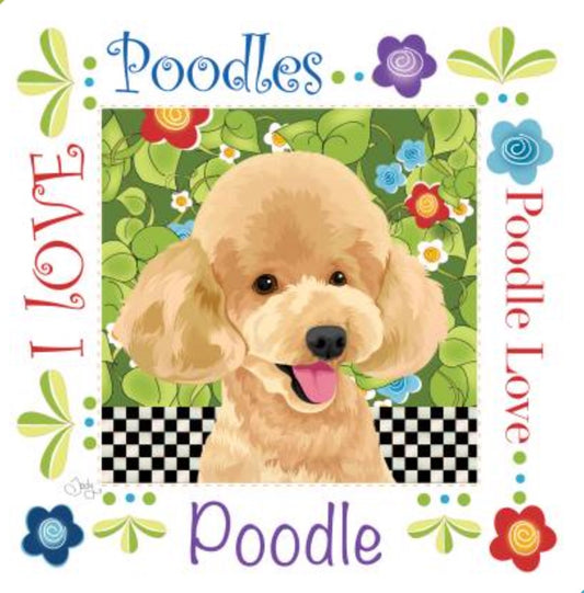 Fabric Art Panel 6in Poodle, Jody Houghton Designs