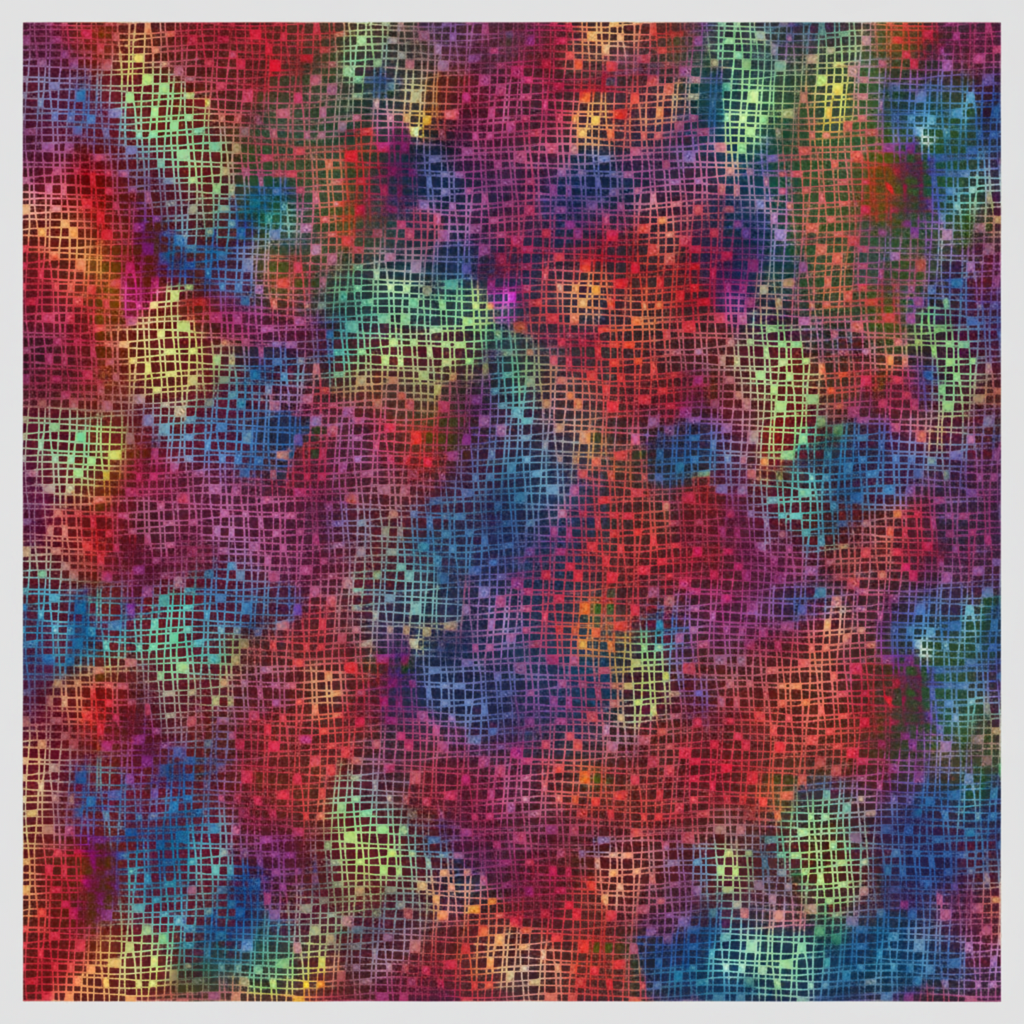 Impressions Weave Multi Dark quilting cotton full pattern repeat showing continuous woven texture design across 43"/44" width - perfect for modern quilt backs, statement borders, and coordinating with bold Impressions collection fabrics