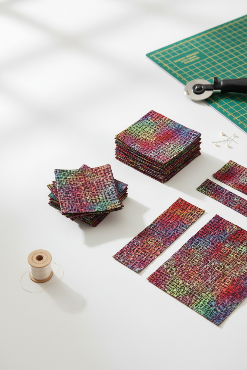 Impressions Weave Multi Dark 3 yard cut by Jason Yenter showing full pattern length and sophisticated woven texture - premium quilting cotton perfect for modern quilts, contemporary home décor, and coordinating with Impressions collection fabrics