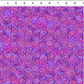 Prism II Blooms in Fuchsia fabric with measuring tape showing scale of kaleidoscopic floral pattern - Jason Yenter premium quilting cotton