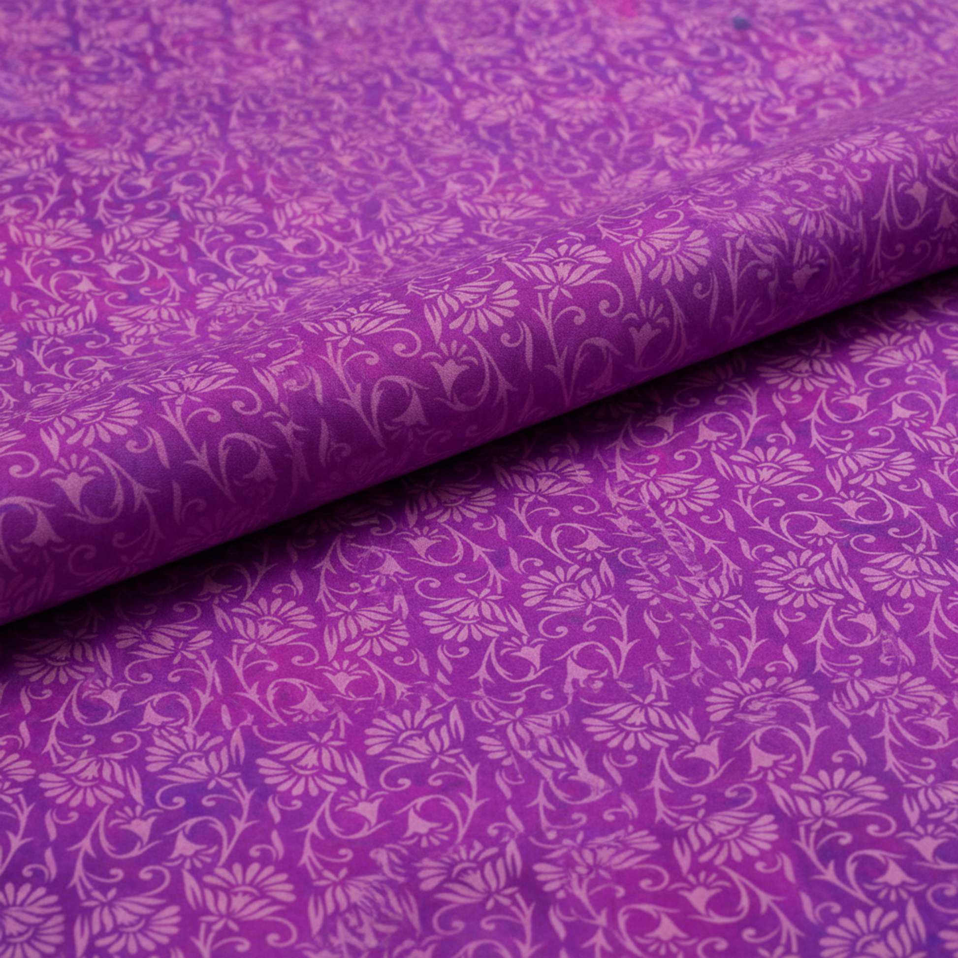 Prism II Blooms in Fuchsia by Jason Yenter - alternate view highlighting dimensional kaleidoscopic blooms and vibrant fuchsia palette