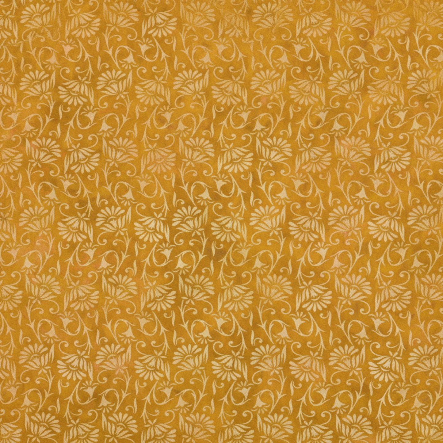 Close-up of Prism II Yellow Blooms fabric showing intricate kaleidoscopic floral details and vibrant yellow - premium 100% cotton