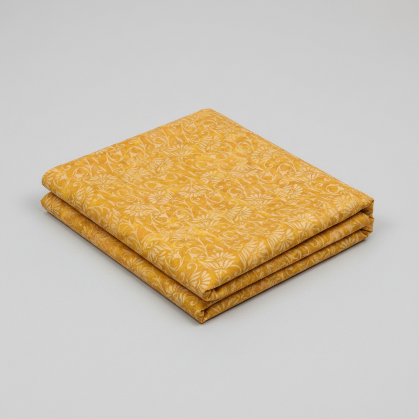 Prism II Yellow Blooms quilting cotton by Jason Yenter - 3 yard cut with kaleidoscopic floral pattern in brilliant yellow tones