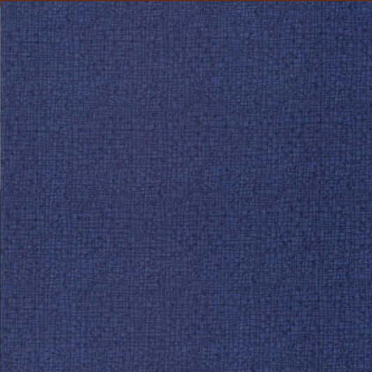 Thatched Navy quilting cotton fabric by Robin Pickens for Moda Fabrics — rich deep navy blue tonal crosshatch blender. 100% cotton, 43–44" wide. Available at IraRobi Quilts.