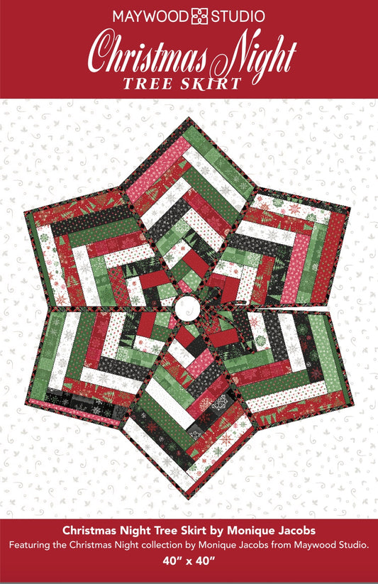 Christmas Night Tree Skirt by Monique Jacobs Digital Download