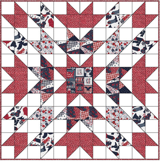 American Dream Quilt #1 by 3 Wishes Fabric Digital Download