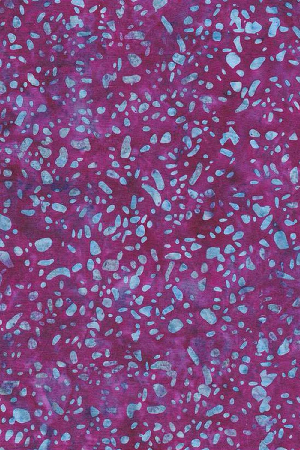 Terrazzo Purple Haze Fabric by Riley Blake Designs, with aqua-blue pebble-shaped flecks across a mottled purple-magenta background.