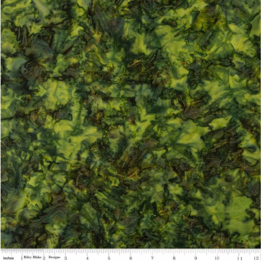 Expressions Batiks Elementals Color Play Mottled Spring Pear – fabric – colorful textile design