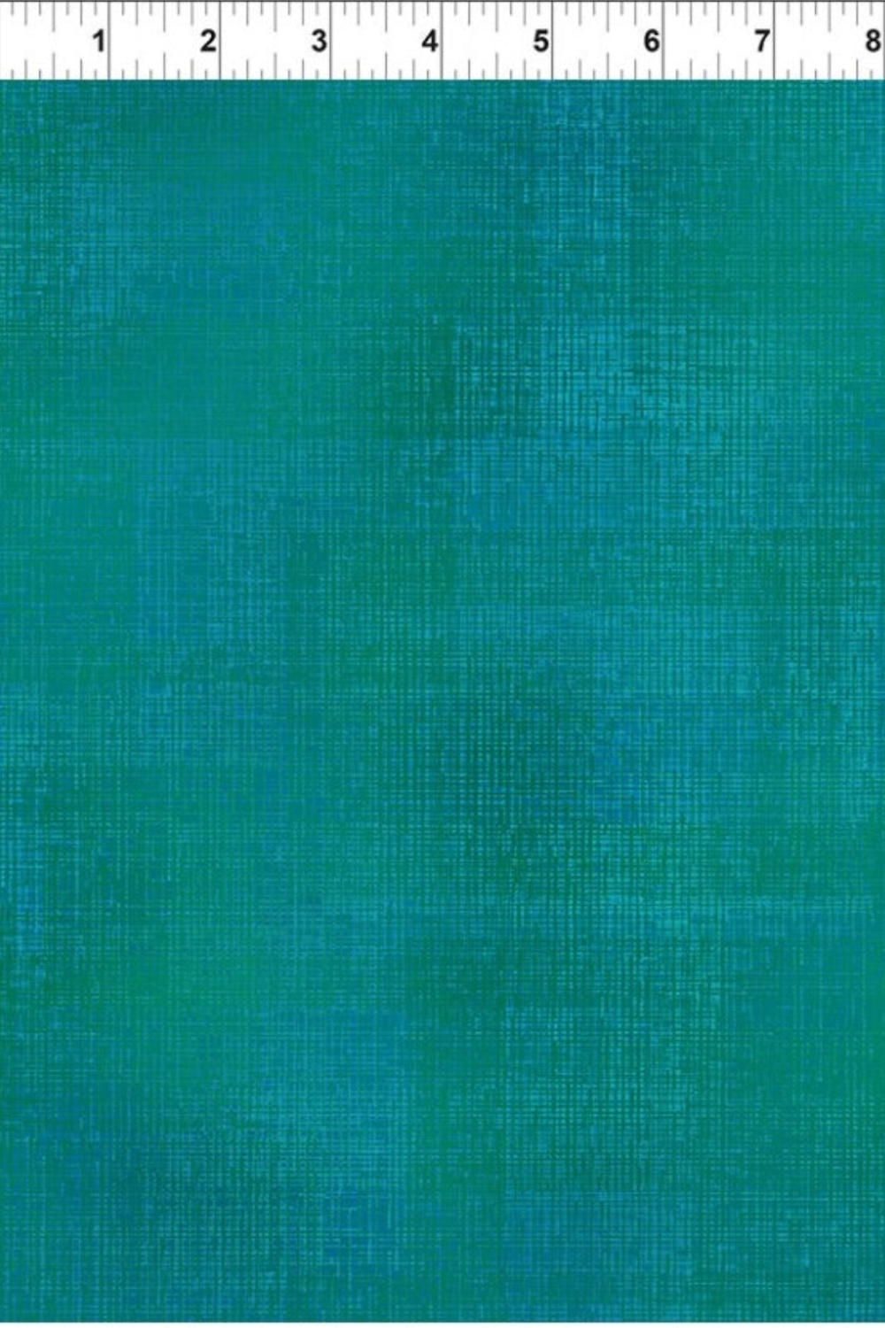 Vertical display of Interwoven Emerald quilting cotton showing continuous yardage and geometric pattern repeat