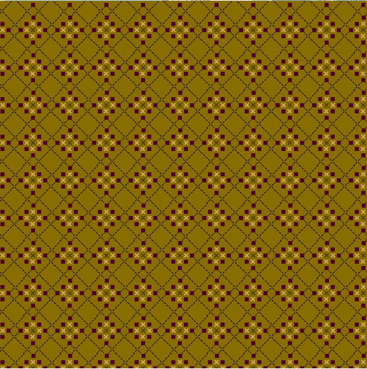 Olive Crosshatched Boxes