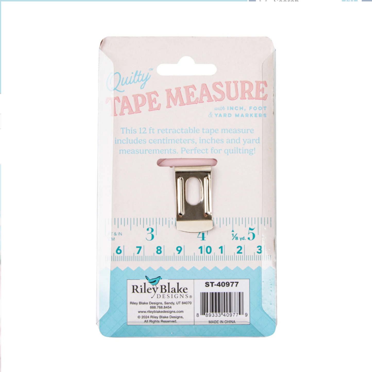 Quilty Measure Retractable Tape – 12ft | Riley Blake Designs
