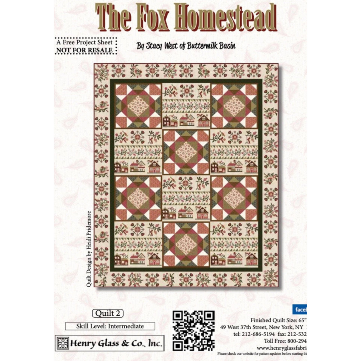 The Fox Homestead II Quilt Pattern by Heidi Pridemore – Digital Download