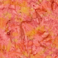 Expressions Batiks Hand-Dyes Sunset fabric by Riley Blake Designs – soft coral-pink hand-dyed batik with warm golden-orange splashes, soft peach tones, and hints of deeper rose, a luminous warm focal blender perfect for warm-toned, floral, and jewel-tone quilts, 100% cotton batik