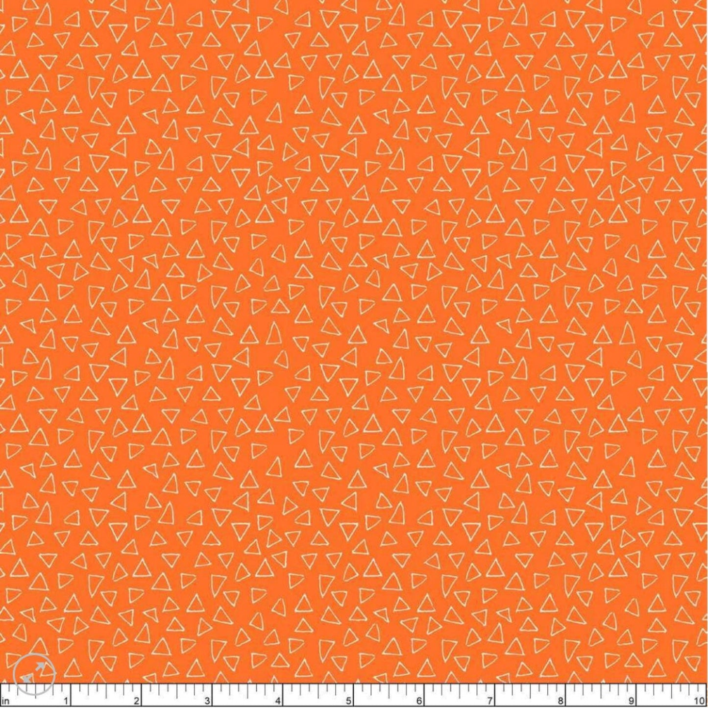 Safari Fun – Floating Triangles – Orange – fabric – colorful textile design