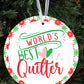 World's Best Quilter Metal Ornament – ornament – colorful textile design