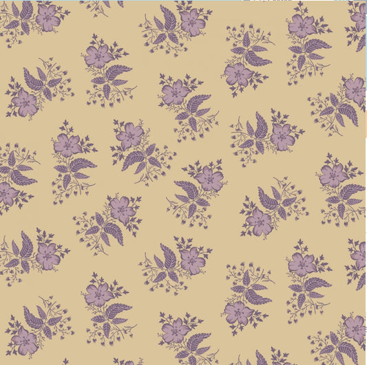 I Love Purple Tan Floret