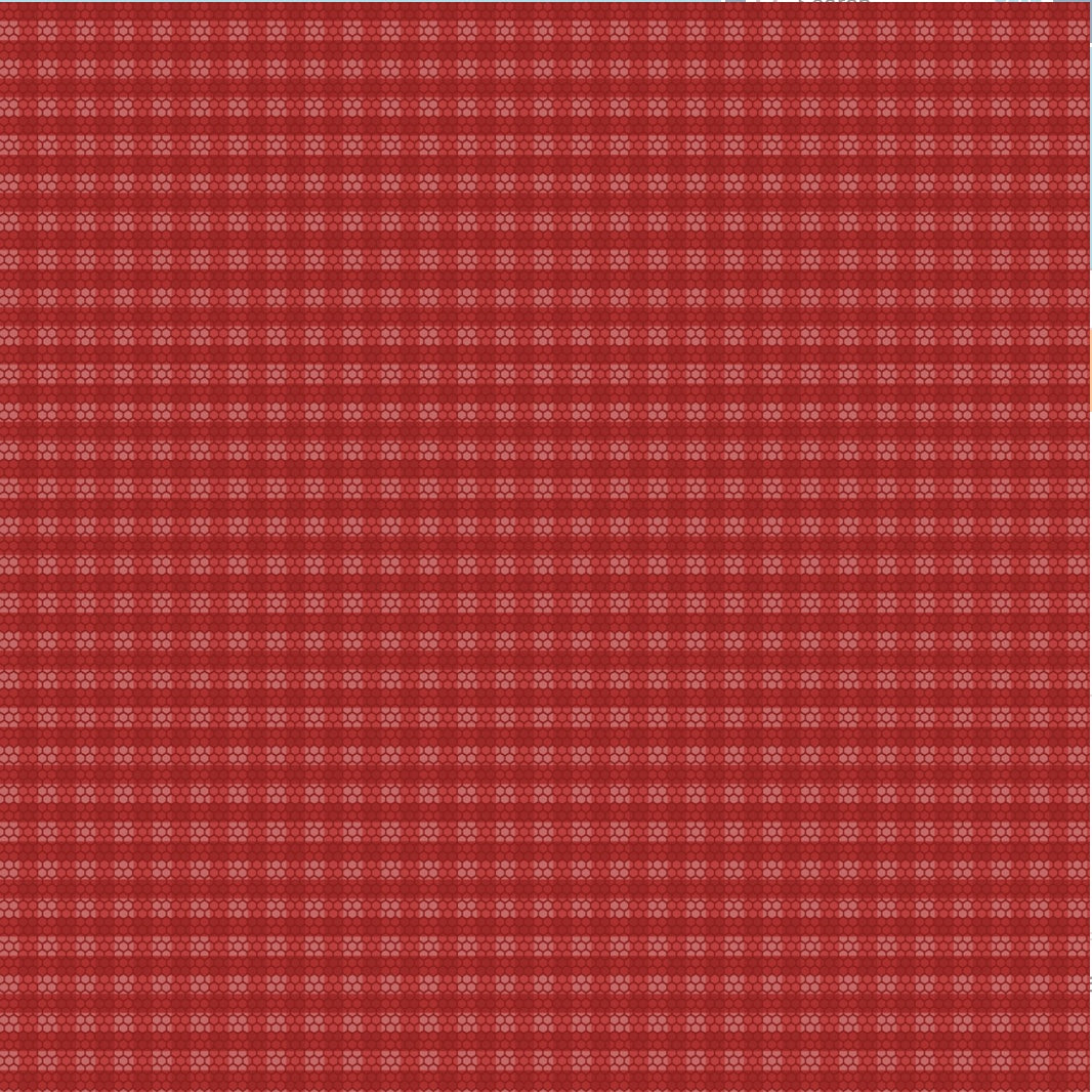 Golden Era Red Plaid Dot – fabric – colorful textile design