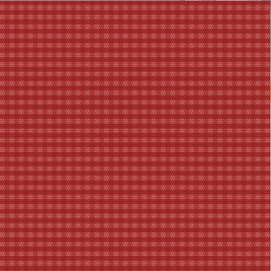 Golden Era Red Plaid Dot – fabric – colorful textile design