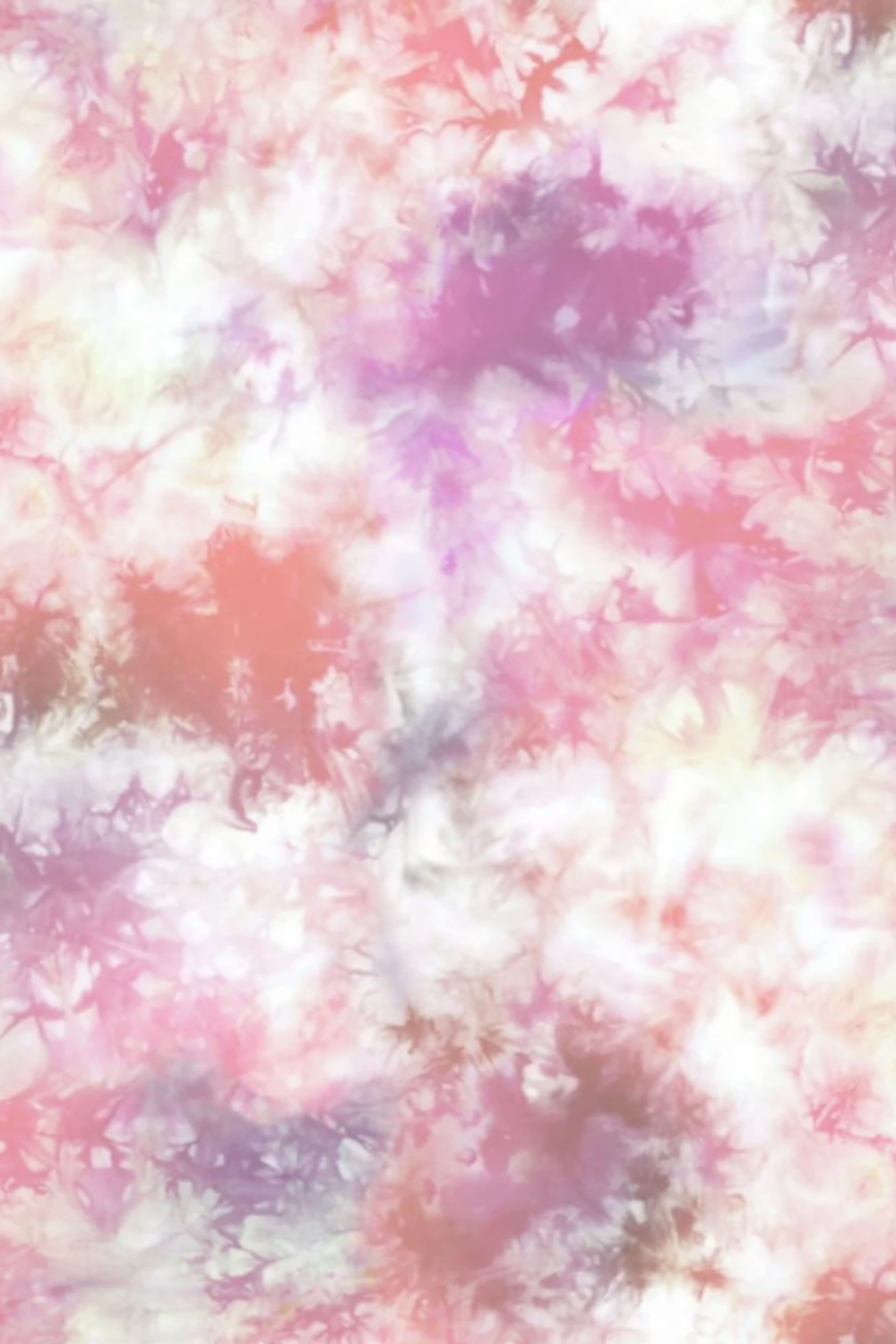 Close-up print detail of Fire & Ice by Maywood Studio Peach Ice Dye cotton quilting fabric showing blush pink, rose, and lavender watercolor ice dye pattern