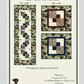 Advertisement for Vino's Spirits table runner and placemats with quilt designs on a white background.