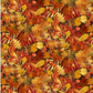 Autumn Celebration Multi Small Foliage quilting cotton showing leaf detail and rich autumn color palette