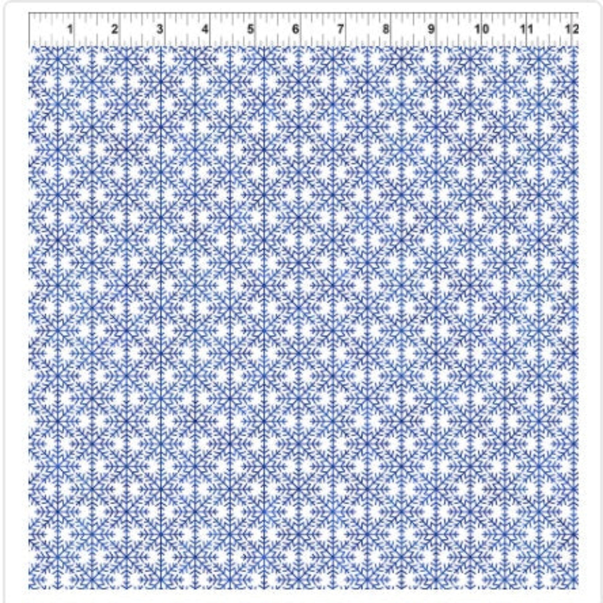 NYSNO (New Snow) - Blue Snowflake Grid – fabric – colorful 