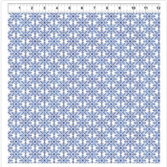 NYSNO (New Snow) - Blue Snowflake Grid – fabric – colorful 