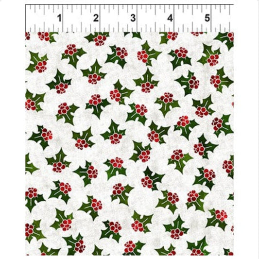 NYSNO (New Snow) - White Holly – fabric – colorful textile design