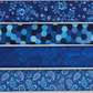 Expressions Batiks Hand-Dyed Imperial – Pinterest coordination stack with 4 complementary fabrics arranged vertically on light grey background