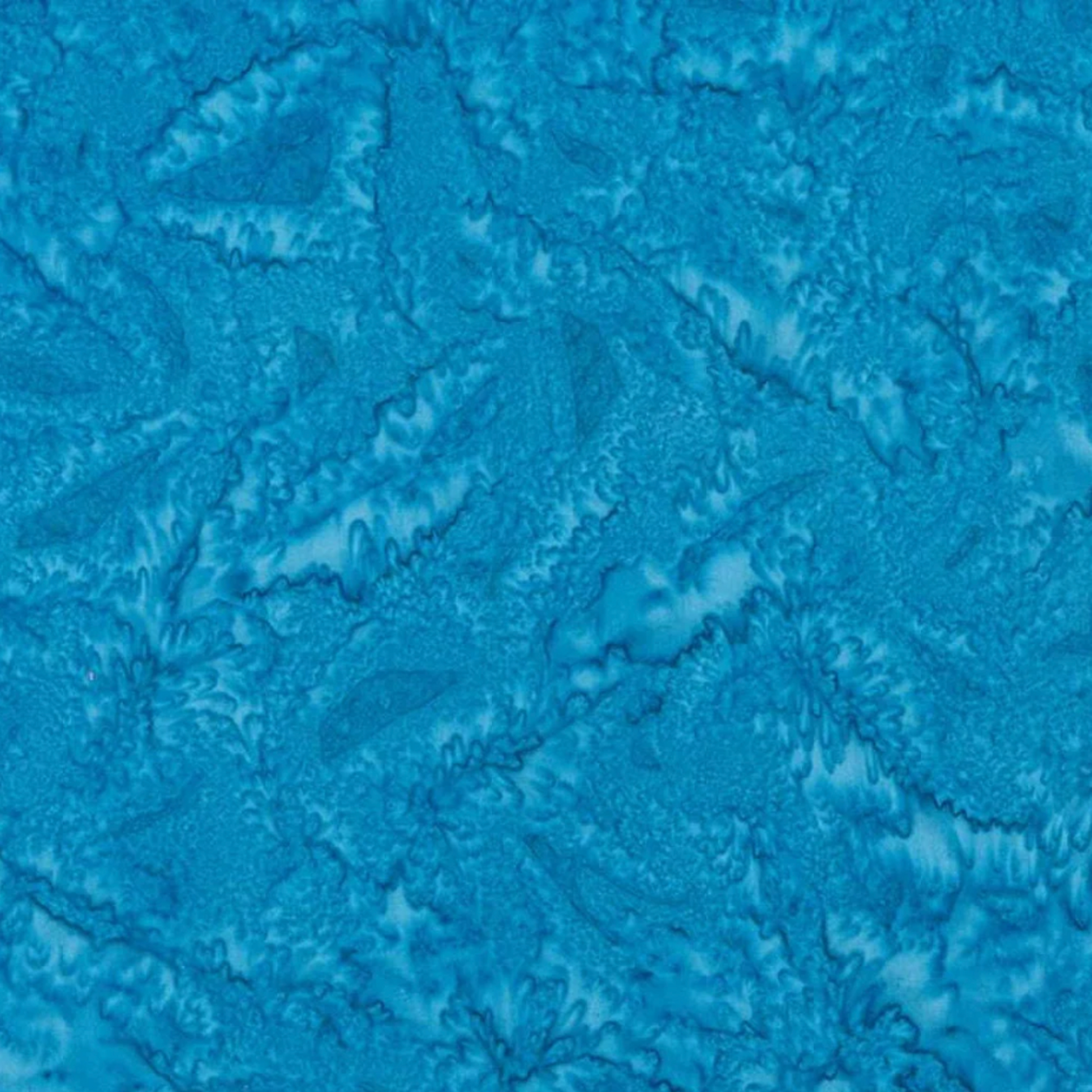 Close-up of Expressions Batiks Hand-Dyes Hand-Dyed Ocean Blue quilting cotton fabric by Riley Blake Designs showing hand-dyed tonal texture and subtle batik surface detail