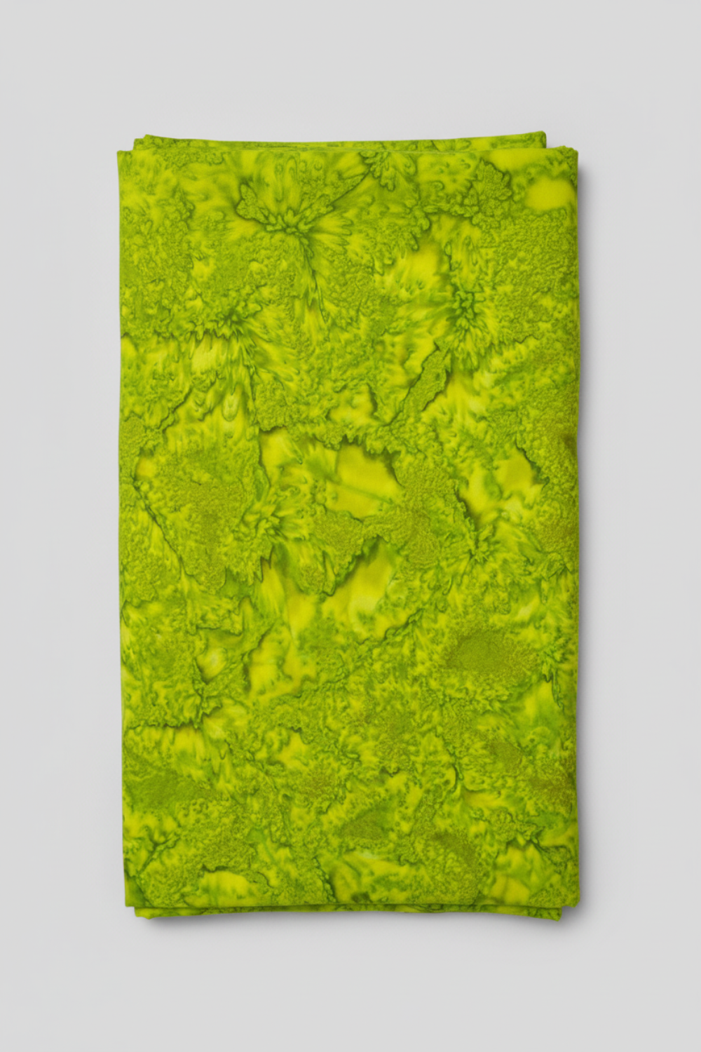 Expressions Batiks Hand-Dyed Sap quilting cotton fabric by Riley Blake Designs – vivid sap green hand-dyed batik on light grey background – Pinterest hero shot