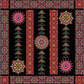 Needle Stars - Byzantium Red/Multi – fabric – colorful textile design