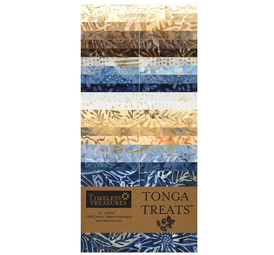 2.5in Strips Tonga Batik Moonlit, 40Pcs