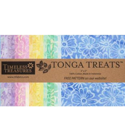 Tonga Batik Dreamer by Timeless Treasures, Charm Pack 5" x 5", 42pcs – 5" square – colorful textile design