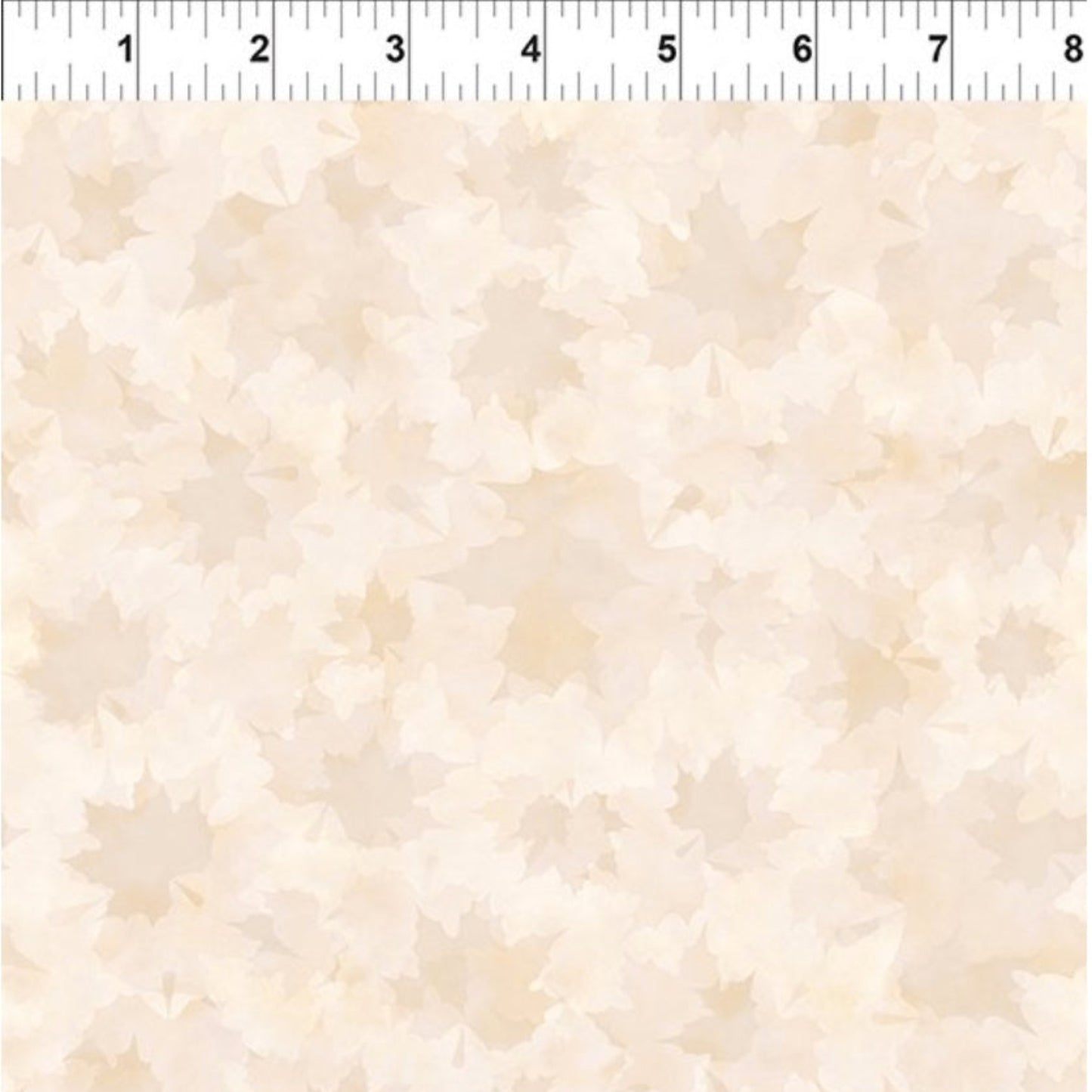 Reflections of Autumn II Shadow Maple Leaf Cream – fabric – colorful textile design