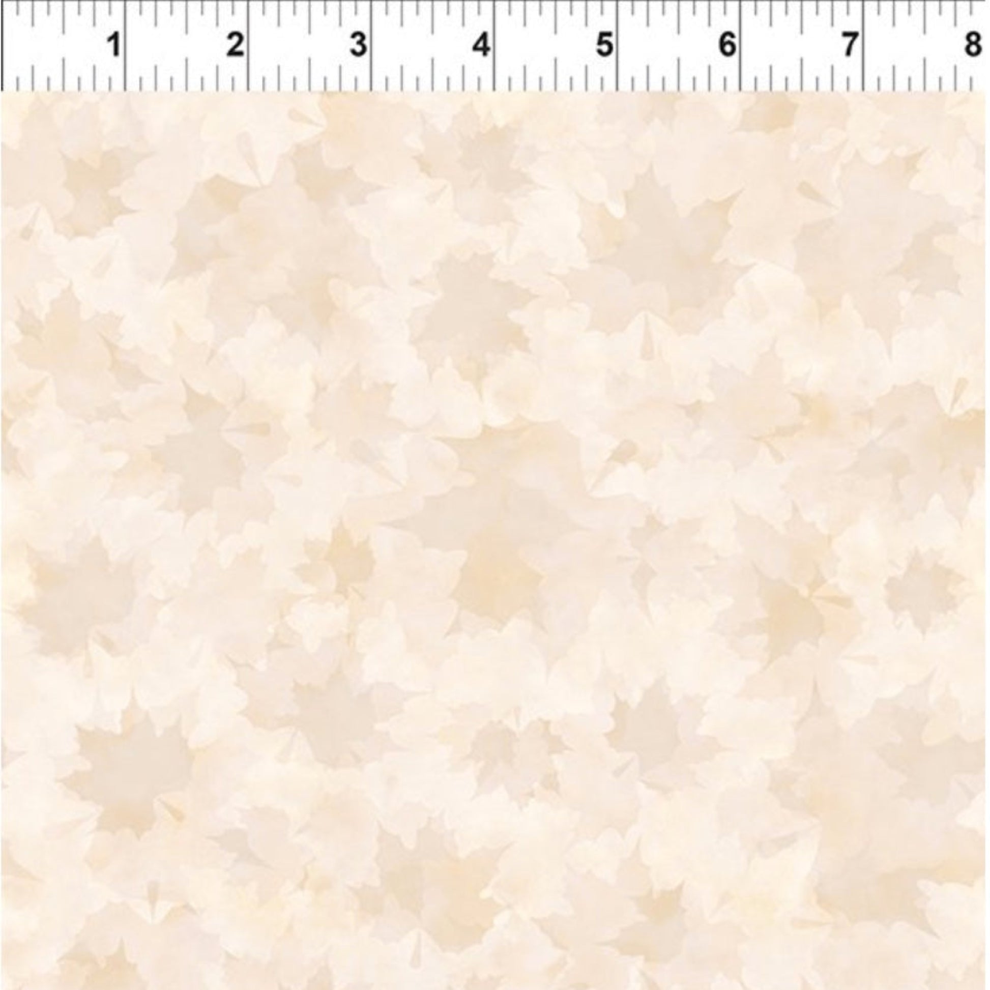 Reflections of Autumn II Shadow Maple Leaf Cream – fabric – colorful textile design