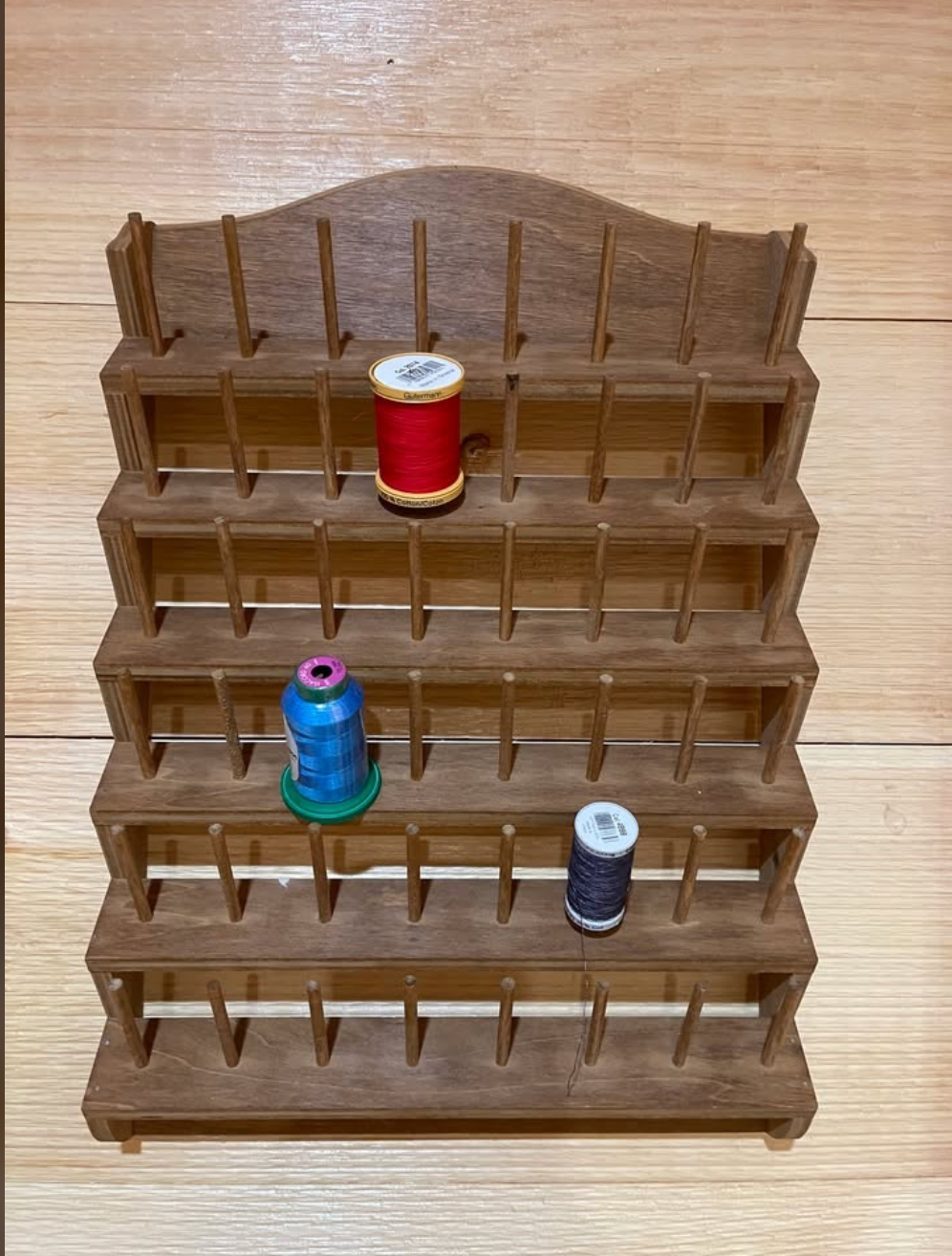 Wooden Thread Spool and Bobbin Orginizer