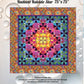 Radiant Kaleido Star – quilt pattern – colorful textile design