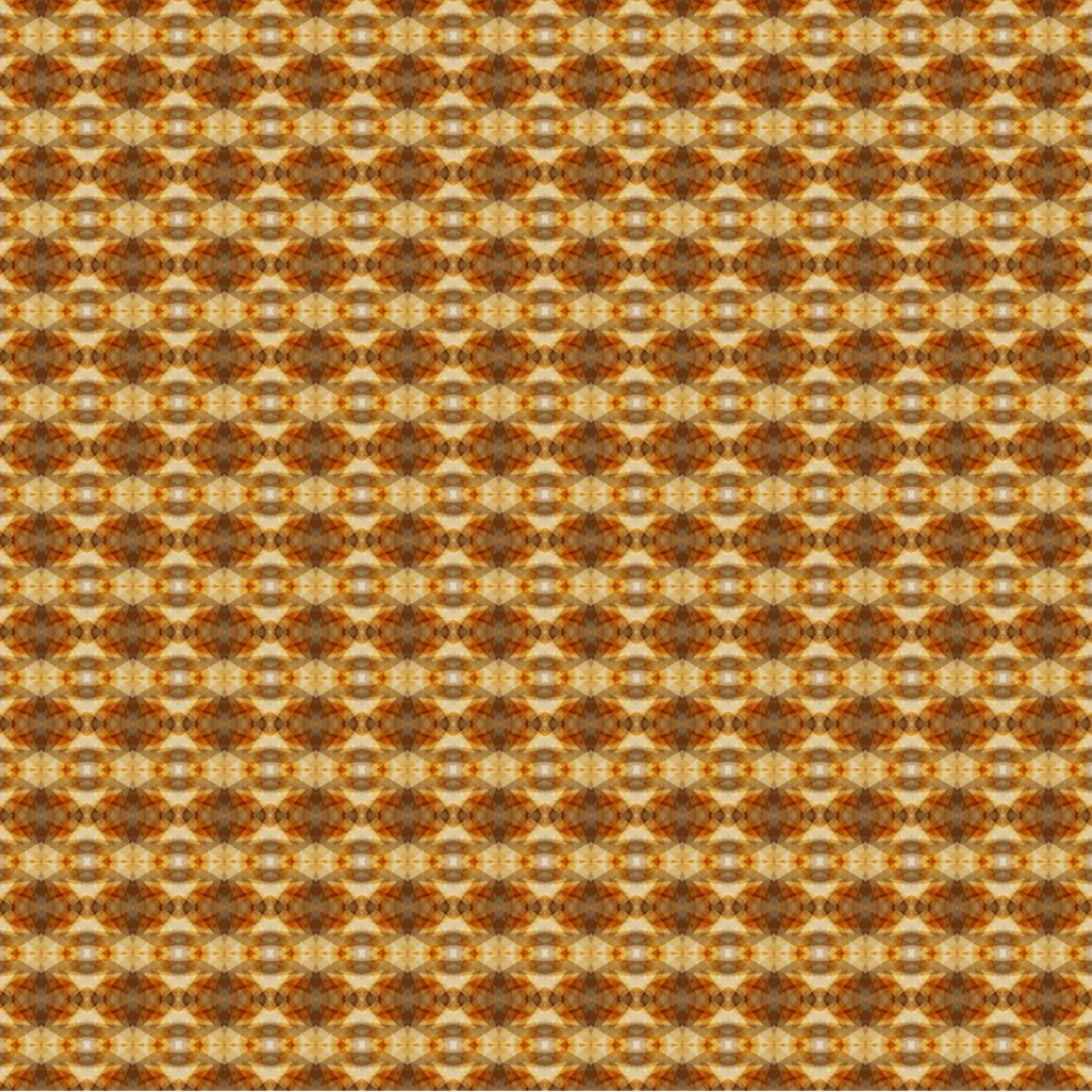 Falling Leaves Multi Prism quilting cotton fabric showing allover geometric kaleidoscope prism pattern – warm golden amber and rich caramel tones by Jason Yenter for In The Beginning Fabrics, 100% cotton, 3 yard cut