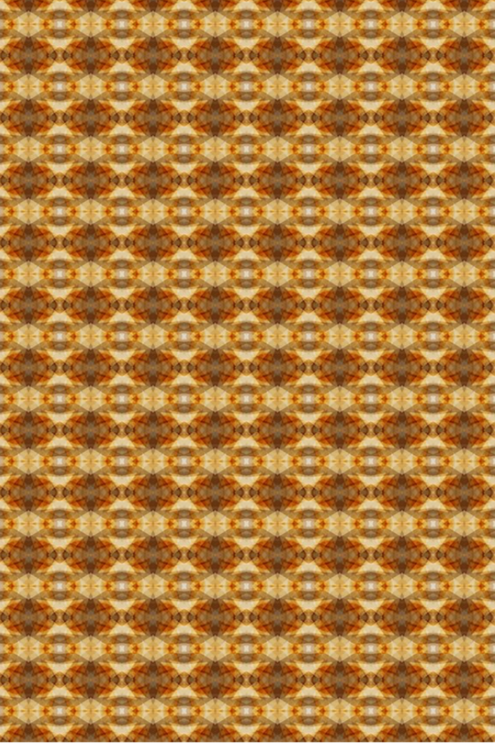 Falling Leaves Multi Prism quilting cotton fabric by Jason Yenter for In The Beginning Fabrics – allover geometric kaleidoscope prism pattern in warm golden amber and caramel tones, perfect for autumn and cozy quilt projects, 100% cotton, 3 yard cut