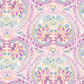 Daydreams Multi Floral Paisley quilting cotton fabric showing large-scale ornate floral medallion and paisley damask pattern – dreamy watercolor pastels of pink, lavender, purple, teal, and blue on soft blush ground by Jason Yenter for In The Beginning Fabrics, digitally printed, 100% cotton, 3 yard cut