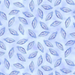 Daydreams Blue Tonal Leaves fabric by Jason Yenter for In The Beginning Fabrics with ruler showing print scale – delicate ditsy leaves in soft periwinkle and lavender on dreamy cornflower blue watercolor ground, digitally printed, 100% cotton, 3 yard cut