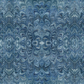 Carpet Bag Romance Blue Marble quilting cotton fabric showing intricate symmetrical marbled damask – kaleidoscopic feathered medallion pattern in deep steel blue, slate, and navy with shimmering white highlights by Jason Yenter for In The Beginning Fabrics, 100% cotton, 3 yard cut