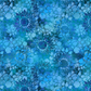 I Dream In Color Sunflower Blue fabric by Jason Yenter for In The Beginning Fabrics – allover tonal shadow floral with silhouetted sunflowers, daisy clusters, and berry sprigs in vibrant cobalt, cerulean, teal, and navy watercolor wash, perfect for bold blue-palette quilt projects, 100% cotton, 3 yard cut