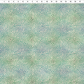 Vivid Mums Spice Teal quilting cotton fabric with ruler showing print scale – dense allover chrysanthemum burst blender with tiny pointed petals in teal, emerald green, sage, and periwinkle on light cream and silver-grey by Jason Yenter for In The Beginning Fabrics, 100% cotton, 3 yard cut