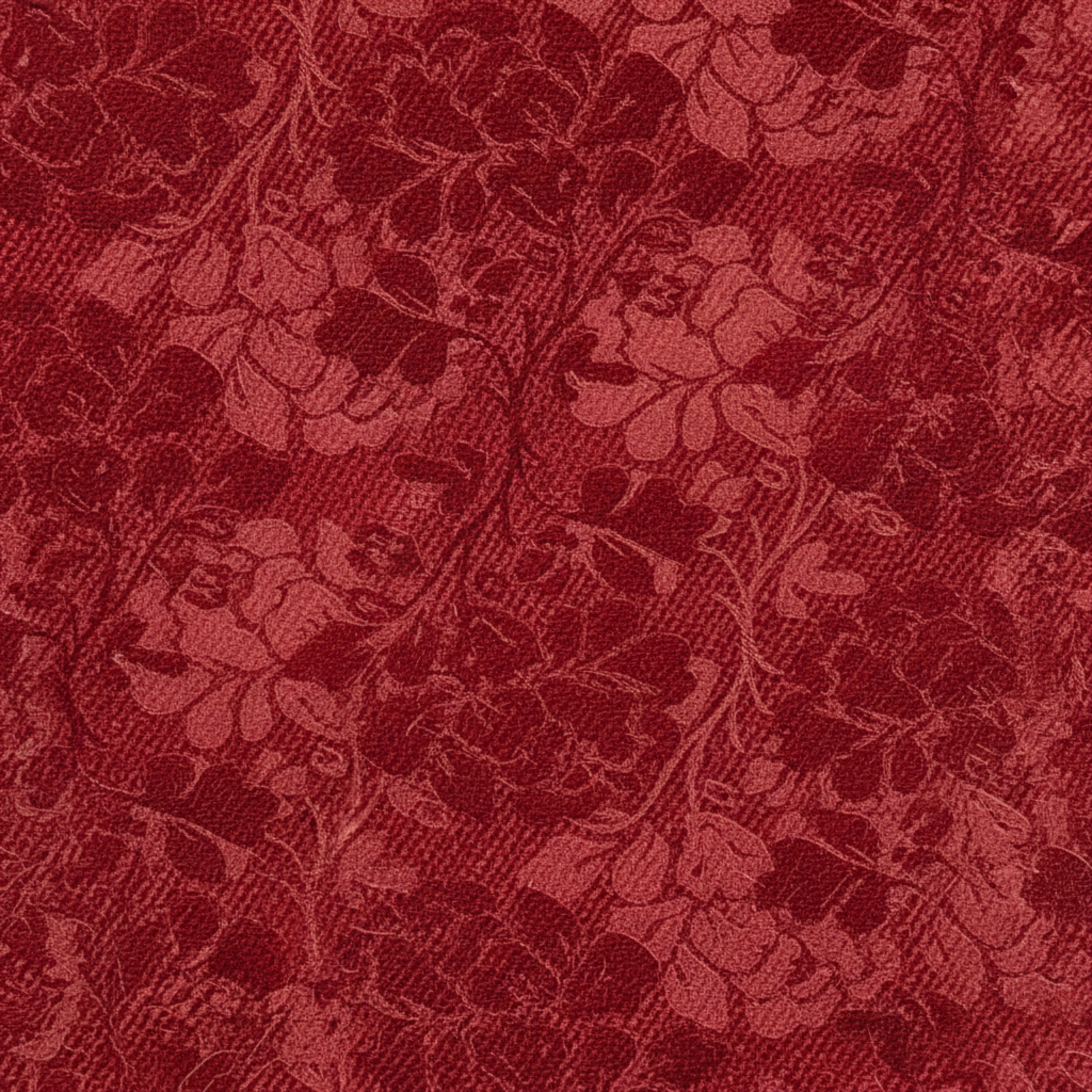 Close-up detail of Prism Orange Rose fabric showing intricate pattern and weave texture