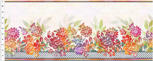 Garden of Dreams II Multi Color Border 3-yard cut