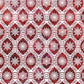 Nature's Winter Red Snowflake Ogee – fabric – colorful textile design