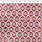 Nature's Winter Red Snowflake Ogee – fabric – colorful textile design
