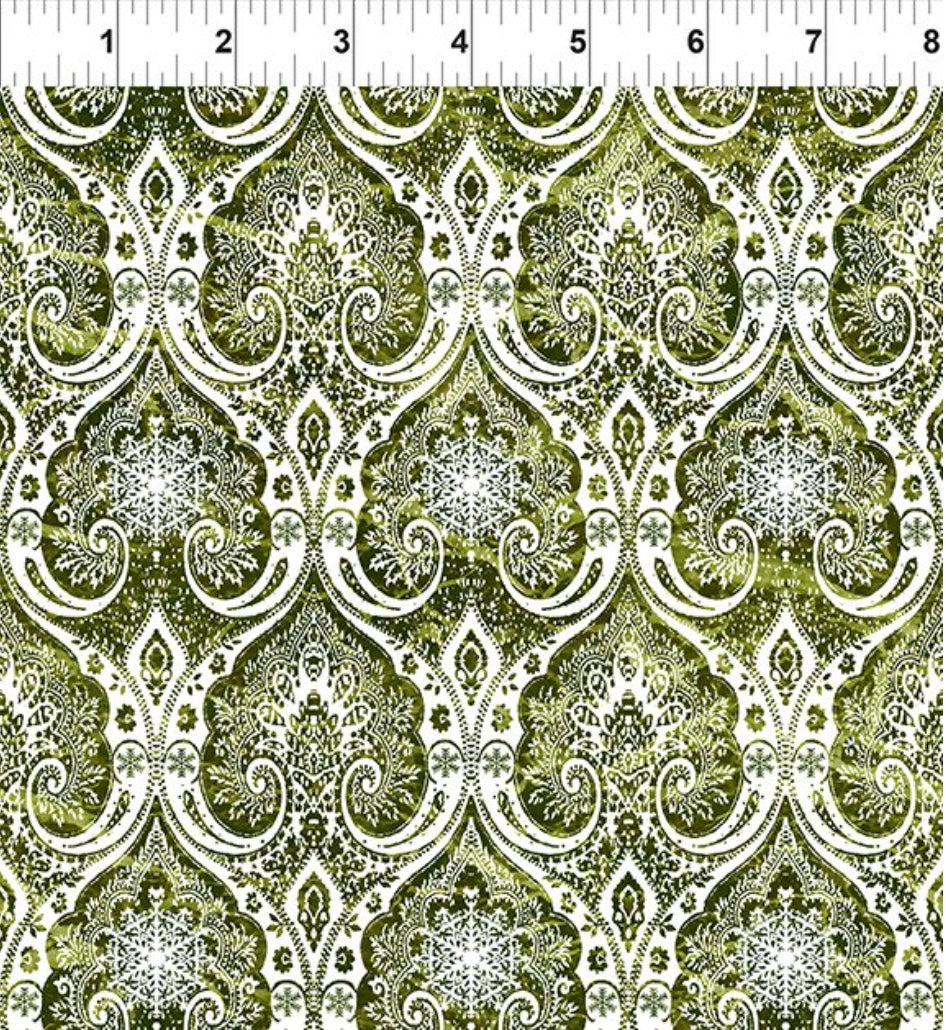 Nature's Winter Green Snowflake Lace 3-yard cut